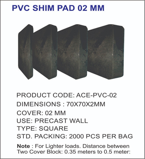 Pvc Shim Pad 02 Mm